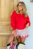 Jayce Ruby Half Zip Long Sleeve Pullover