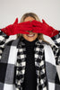 DOORBUSTER Cold Enough For Ya Red Gloves