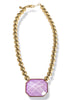 Sparkle In My Eye Lavender Stone & Ball Bead Necklace