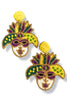 Bon Mardi Gras Seed Bead Earrings