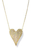 Heart Of Gold Pave Heart Necklace