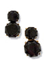 On The Edge Black Double Drop Earrings