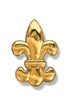 Fleur Di Lis Gold Brooch