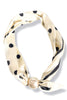 Taking Me Back White Polkadot Scarf Necklace