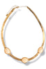 Wonderful News Gold and Ivory Oval Stone Necklace