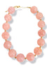 Into The Night Light Pink Marble Acrylic Bead Necklace