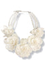 Throwing Petals White Flower Statement Necklace