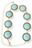 Told In Advance Turquoise Stone Round Chain Belt