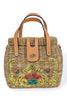 Frances Valentine Harriet Natural Embroidery Wicker Bag