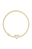 Ari Heart Stretch Bracelet - Gold Dichroic Glass | Kendra Scott