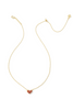 Ari Pave Crystal Heart Necklace - Gold Red Crystal | Kendra Scott