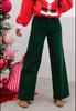 Just USA Dark Forest Green High Rise Straight Jean
