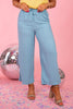 Don't Think Twice Linen Pant - Dusty Teal - DOORBUSTER