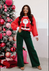 Queen Of Sparkles Red Santa Clause Sweatshirt