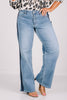 Just Black Tuxedo Mid Rise Medium Denim Wide Leg Silhouette