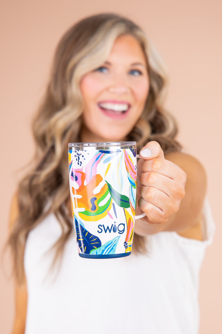 Swig Life 18oz Travel Mug | Insulated Stainless Steel Tumbler with Handle |  SCOUT Hot Tropic